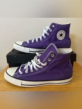 Unisex Converse All Star Hi Top- Purple- Mens Size 10 Women’s Size 12 NIB